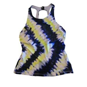 Athleta Swim Top 38B/C Womens Multicolor Pullover Vuilt In Bra Padded